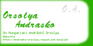 orsolya andrasko business card